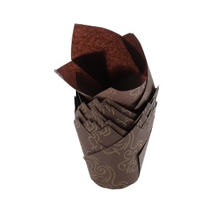 Unique Bargains Flame Shape Disposable Baking Cups Greaseproof Paper 1.97"x3.15" 50Pcs - 1 of 4