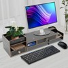 YIYIBYUS Desktop Organizer Rack, Computer Monitor Stand with Lockable Drawer, Monitor Stand - 2 of 4
