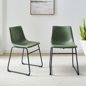 Quality Faux Leather Dining Chair Set Of 2-Cuddlewood - 1 of 4