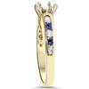 Pompeii3 1/2CT Blue Sapphire & Diamond Engagement Ring Setting 14K Yellow Gold - 2 of 4
