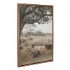 Kate & Laurel All Things Decor 23"x33" Sylvie Longhorns Framed Canvas by Alicia Abla Gold: Vertical Digital Art, Farmhouse Style - 2 of 4