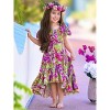 Tropical Florals Casual Hi-Lo Dress Mia Belle Girls - 2 of 4
