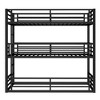 KWPZQEB Triple Bunk Bed with Safety Guardrails & Ladder, Metal Triple Bunk Bed with Noise-reduced Design, No Box Spring Need, Easy Assembly - 4 of 4