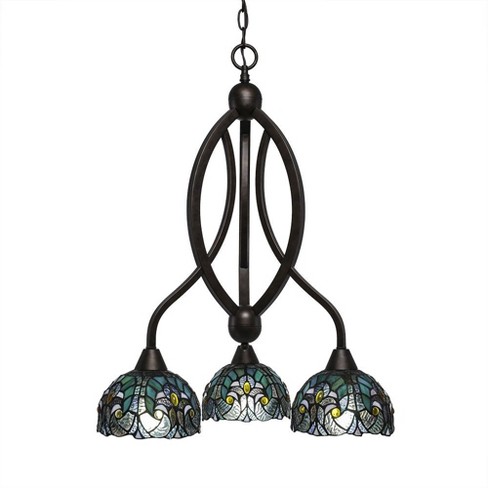 Toltec Lighting Bow 3 - Light Chandelier in  Bronze - image 1 of 1