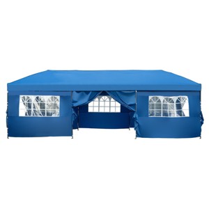 10x30 FT Heavy-Duty Pop-Up Canopy Tent with Sidewalls, UV Protection, Adjustable Height, Portable Wheeled Bag, for Outdoor Events-Coolbibila - 1 of 4