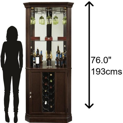 Traditional Piedmont III Brown Hardwood Bar Cabinet