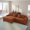 111" Luxury Corduroy Upholstered L-Shaped Sectional Sofa with Reversible Chaise Lounge and Arm Storage - 4 of 4