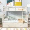 NicBex Twin over Full Bunk Bed Wooden Bed Frame with 2 Storage Drawers, Inclined Ladder and Full Length Guardrail, No Box Spring Required - 2 of 4