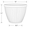 Westlake Large 15 in. Galvanized Finish with Bronze Trim Planter - Southern Patio - 4 of 4