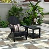 WestinTrends Tuscany HIPS¬¨‚Ä†Outdoor¬¨‚Ä†Patio¬¨‚Ä†Folding¬¨‚Ä†Adirondack¬¨‚Ä†Chair with Side Table (2-Piece Set) - 2 of 4