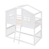 Polibi Twin Over Twin House Bunk Bed with Ladder - 4 of 4