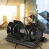 Adjustable Dumbbells, 52LBS Adjustable dumbbell steel and plastic mat - 3 of 4