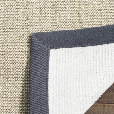 Handmade Gray Square Non-slip Sisal Rug
