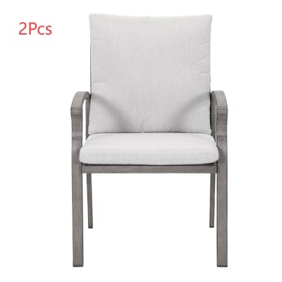 Cesicia 23.3 L x 24.9 W x 34.6 H Gray Dining Chairs 2 Pieces For Dinning room