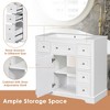 Mshliw 36" Bathroom Vanity with Ceramic Sink, Freestanding Cabinet with 6 Drawers and Adjustable Shelf(White) - 2 of 4