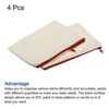Unique Bargains Canvas Zipper Blank Home Office Travel File Bags 4 Pcs - 3 of 3