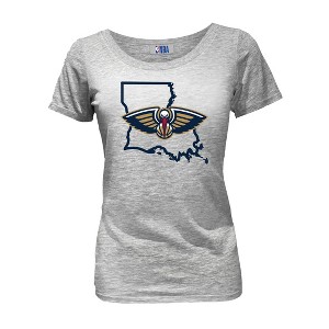 NBA New Orleans Pelicans Women's Short Sleeve Burnout Scoop T-Shirt - 1 of 4