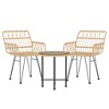 vidaXL 3 Piece Patio Dining Set Poly Rattan - 3 of 4