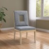 Meridian Furniture,Gwendolyn Linen Textured Fabric Dining Side Chair, Set of 2 - 2 of 4