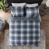 3 Pcs Classic Plaid Print Dorm Style Down Alternative Comforter Set, 3M Scotchgard Technique Moisture Free Ultra Soft Bedding Set - 3 of 4
