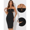 Allegra K Women's Sleeveless Halter Cutout Bodycon Cocktail Party Dress - 2 of 4