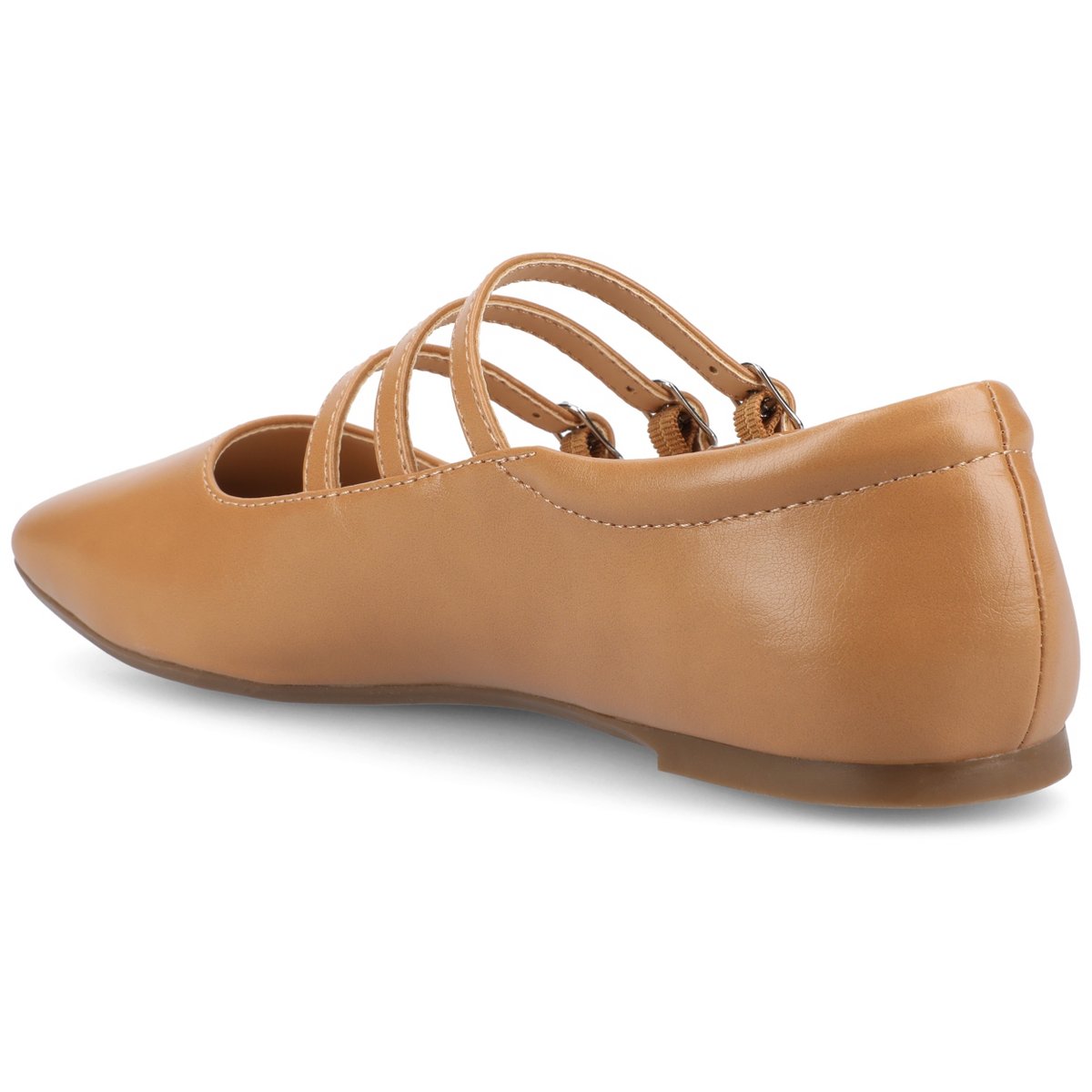 Женские платья Journee Collection Journee Women's Darlin Medium and Wide Width Dress Flats, Tan 7W — фото 7
