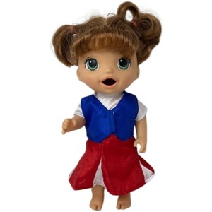 Doll Clothes Superstore Handmade Cheerleading Outfit for 12-Inch Baby Alive & Little Baby Dolls - 1 of 4