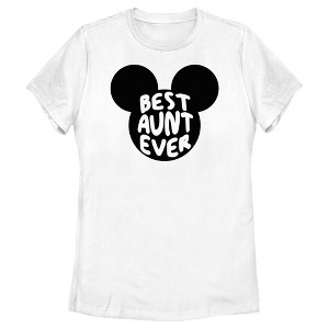 Women's Mickey & Friends Best Aunt Ever Mouse Ears T-Shirt - 1 of 4