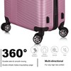 3 Piece Luggage Set With TSA Lock, Lightweight Cross Stripe Suitcase Hardshell Luggage Set (20in/24in/28in) - 4 of 4
