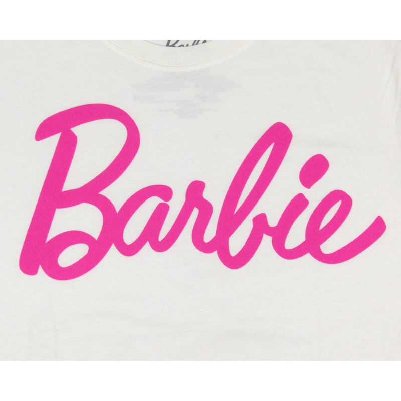 Barbie Women's Pink Logo Graphic Print Adult T-Shirt, 2 of 4