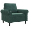 vidaXL Sofa Chair Dark Green 23.6 in. Velvet - 2 of 4