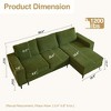 XIZZI Upholstered Sectional Sofa with Comfy Chaise Large Deep Seat, Minimalist Modular Couches Sleeper for Living Room Bedroom Apartment Lounge - 2 of 4