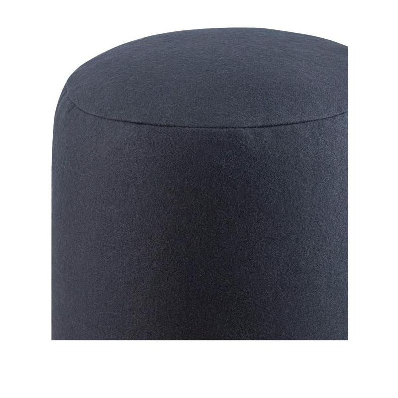 Mark & Day Lengenfeld 17"H x 17"W x 17"D Solid and Border Black Pouf, 2 of 5