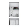 VYNXARIA 47" White Bookcase with 3 Shelves - Compact Storage Solution - 2 of 4