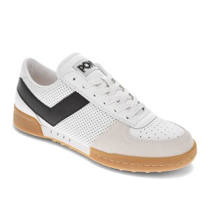 PONY Mens Linebacker Lux Genuine Leather and Suede Premium Lace Up Athletic Sneaker Shoe - 1 of 4