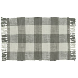 Park Designs Wicklow Check Rag Rug 2X3 Dove - 1 of 3