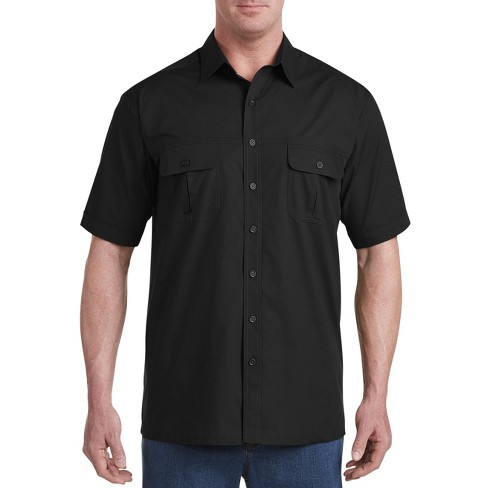 Harbor Bay Co-pilot Sport Shirt - Men's Big And Tall Black 4x Large ...