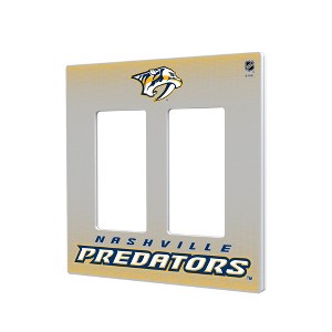 NHL Western Conference Teams Linen Hidden-Screw Light Switch Plate for Double Rocker - 1 of 4