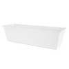 The HC Companies Indoor Outdoor 24 Inch Eclipse Series Window Flower Garden Ornamental Planter Box with Removable Attached Saucer, White (2 Pack) - 2 of 4