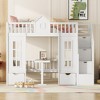 TiramisuBest Twin-Over-Twin Bunk Bed with Changeable Table,Bunk Bed Turn into Upper Bed and Down Desk,Pink - 2 of 4