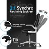 Oline Ergonomic Swiveling Office Desk Chair with Adjustable Neck, Back, and Arm Rests, Lumbar Support, and Silent Blade Wheels, White - 3 of 4