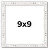 PosterPalooza | Square Textured White Picture Frame - UV Acrylic, Foam Board Backing, Hanging Hardware - 2 of 4