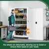 Mlezan Storage Cabinet with Locking Doors, 72" Tall 18" Deep Metal Cabinet with 5 Adjustable Shelves for Garage，Pantry, Office,  Home Kitchen,Garage - 3 of 4