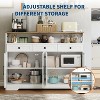Farmhouse Sideboard Buffet Cabinet with Charging Station 51'' Large Coffee Bar Kitchen Storage Pantry Cabinet - 4 of 4