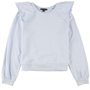 I.N.C International Concepts Womens Pullover Ruffled Sweatshirt, Blue, X-Large - 1 of 2