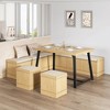 brafabhome Corner Dining Table Set with Storage Bench and Storage Stool,47 Inch Rustic Breakfast Nook Table Set for Kitchen and Dining Room,Beige - 3 of 4