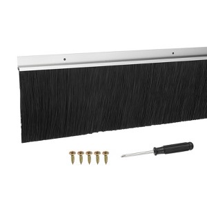 Unique Bargains Aluminum Alloy H-Shape Holder PP Bristle Rust-resistant Door Sweep 1 Pc - 1 of 3