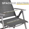 Syemin Patio Chaise Lounges 2PCS Armchair sturdy Outdoor Garden Yard, Lawn, Backyard, Deck, Pool Side, with Table, Gray, 25.59"*22.05"*38.58" - 4 of 4