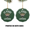 University of La Verne Leopards Logo Porcelain Scalloped Holiday Christmas Tree Ornament - 2 of 4