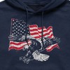 Men's - Instant Message - Eagle Flag Graphic Fleece Pullover Hoodie - 2 of 4